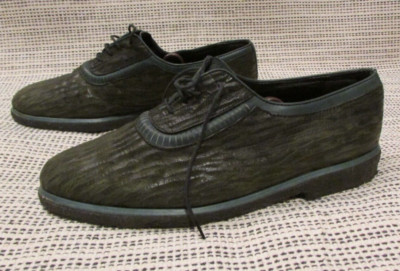 Men's Alberto Guardiani Dark Green Leather Lace Up Shoes Size 9