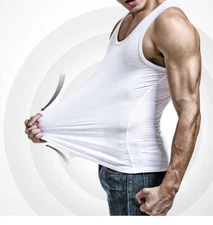 Slim Undershirt Men's Sport Vest Fitness Running Sleeveless Shirt I-body Vest