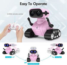 Robot Toy Rechargeable RC Remote Control Music LED Eye, Gift for Kid Age 3  Up