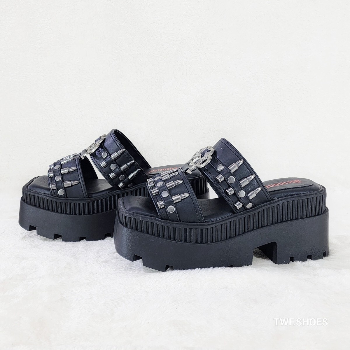 靴 TOKYO BLACK PLATFORM SANDALS S YELLO / TOKYO BLACK PLATFORM SANDALS