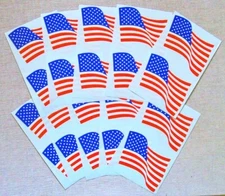 Mrs Grossman Ten 4x6 inch Sheets (20 flags total) US Flags Stickers