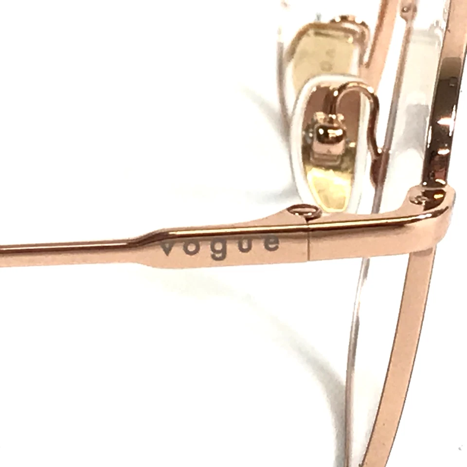 Monturas para gafas Vogue VO4178 5152 borde cuadrado de alambre de oro rosa 50-18-135 Foto 4 de 4