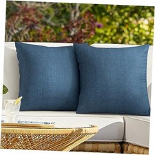 Pack of 2 Outdoor Throw Pillow 18" x 18" Pack of 2 Navy Blue