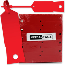 RED Self-Locking Key Tags 1,000 per Pack Size 4 1/2" X 3/4" RED 