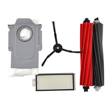 OEM Refill Kit Roborock Q5, Q8 Vacuum - Double Roller Dust Bag Filter Side Brush