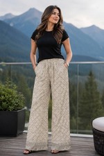 Palazzo Pants Trouser With Beautiful Print Ladies Large