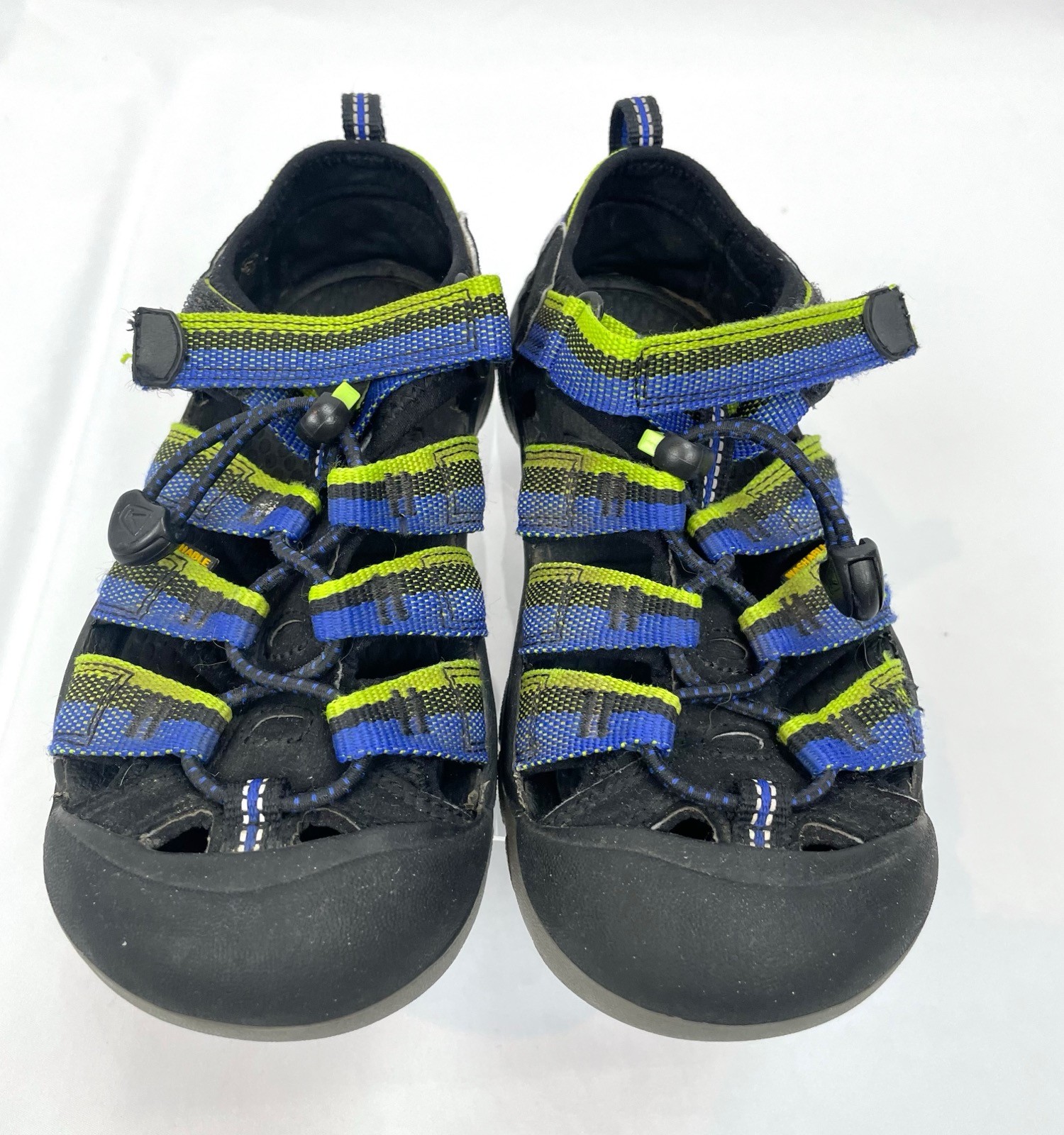 Sandali Keen ragazzo taglia 2 blu giallo mimetico sandalo pescatore ragazzo