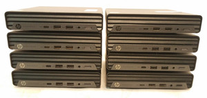 HP ProDesk 400 G6 Mini, Gold G6400@3.4GHz, 8GB RAM, No HDD/OS/AC, Lot of 8