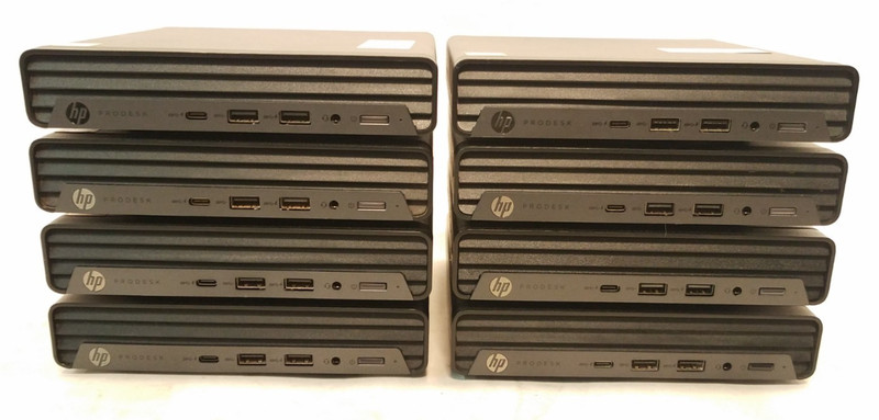 HP ProDesk 400 G6 Mini, Gold G6400@3.4GHz, 8GB RAM, No HDD/OS/AC, Lot of 8
