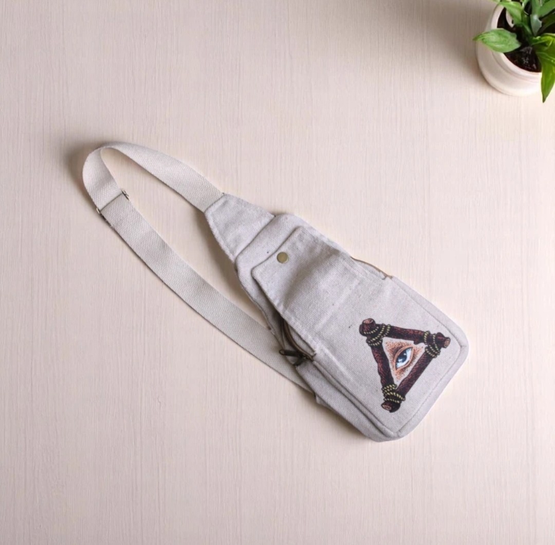 Bolso de hombro de cáñamo - Bolso de cáñamo orgánico hecho a mano para viajes y uso diario