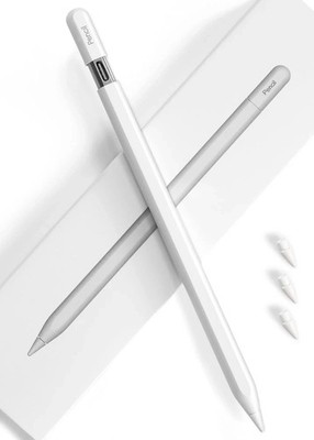 Pencil USB-C for Apple Ipad 2018-2026: Slide-Switch, Hidden-Port Stylus with Til