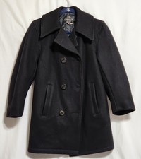 Golden Fleece Made in USA Peacoat Black Size 34 See Pics For Measurements