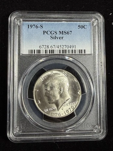 1976 S 50C Silver Kennedy Half Dollar PCGS MS67 #4497