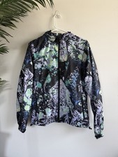New Balance Jacket Womens Medium Multicolor Hooded Camo Print Windbreaker Active