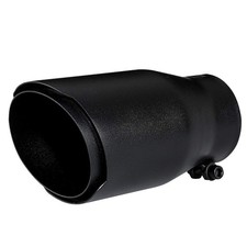 Black Exhaust tip - 3 Inch Inlet Bolt on Design- Stainless Steel Car Muffler ...