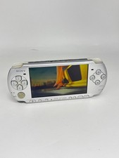 Sony PSP-3000 Silver Console 447 w/ 1200mAh Battery Yellowed Display AS IS