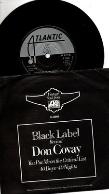 Don Covay:You put me on the critical list/40 days-40 nights:UK Atlantic:Re-Issue