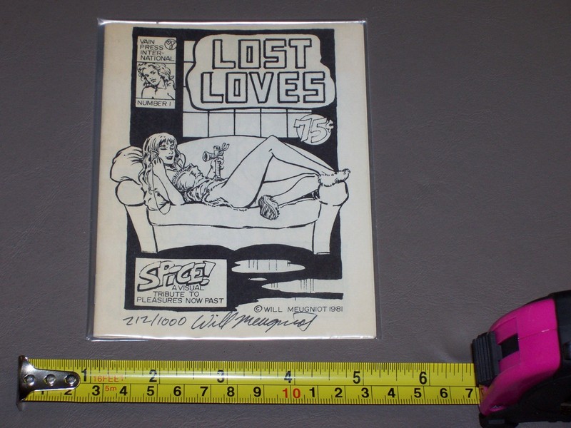 Lost Loves, #1, Will Meugniot, signed and numbered, pinup spicy pulps, very rare