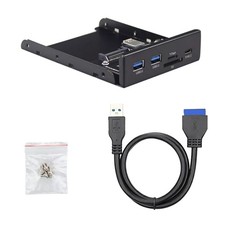 1 Front Panel 20Pin to Type-C USB 3.0 Micro SD/TF For Windows/Linux/Mac OS