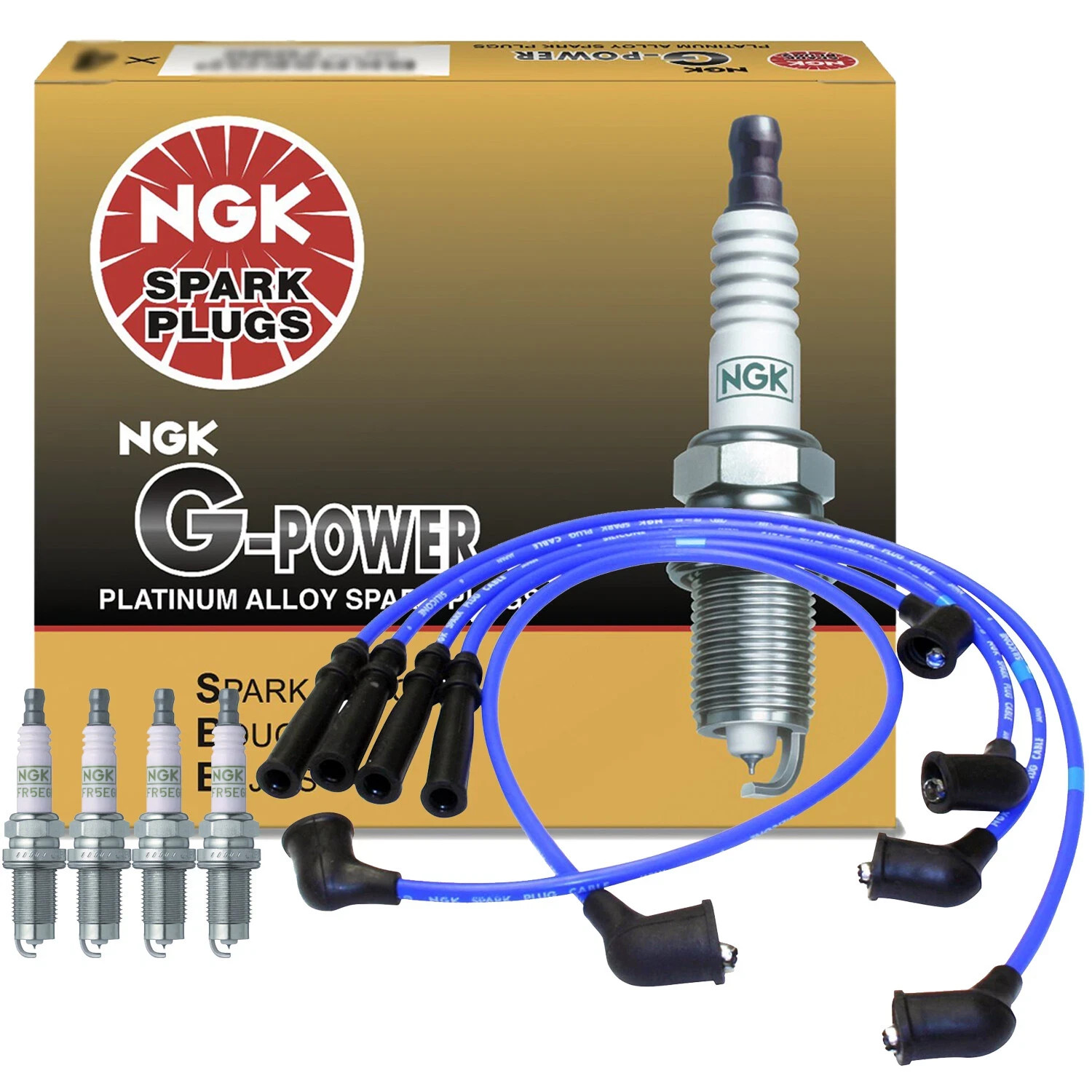 NGK Wire  4 G-Power Platinum Spark Plugs Kit For Nissan Axxecess D21 Stanza