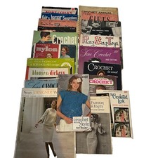 A Lot Of 20 Vintage Crochet and Craft Patterns Clothing, Toys, Gifts, Ect.
