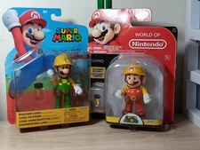 *FREE SHIP* 4" BUILDER 2-PACK LUIGI + SUPER MARIO World of Nintendo Jakks Maker