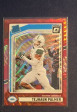 2024 Panini - Rated Rookie Tejhaun Palmer #384 Optic Preview Red Wave Prizm (RC)