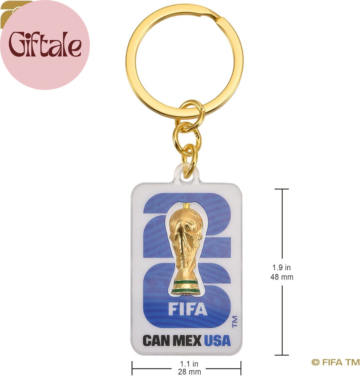 Official FIFA World Cup 2026 Edition - 1.9 Inch 3D Trophy FIFA USA