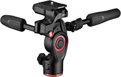 Manfrotto Befree 3-Way Live Camera Tripod Head, Aluminium, 6kg Payload, Black 