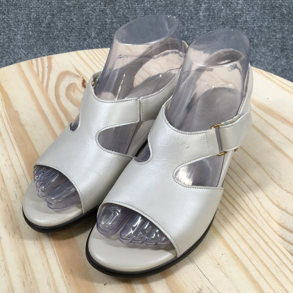 SAS Sandals Womens 6.5M Suntimer Casual Open Toe Slingback Block Heels Off White - Image 4 of 4