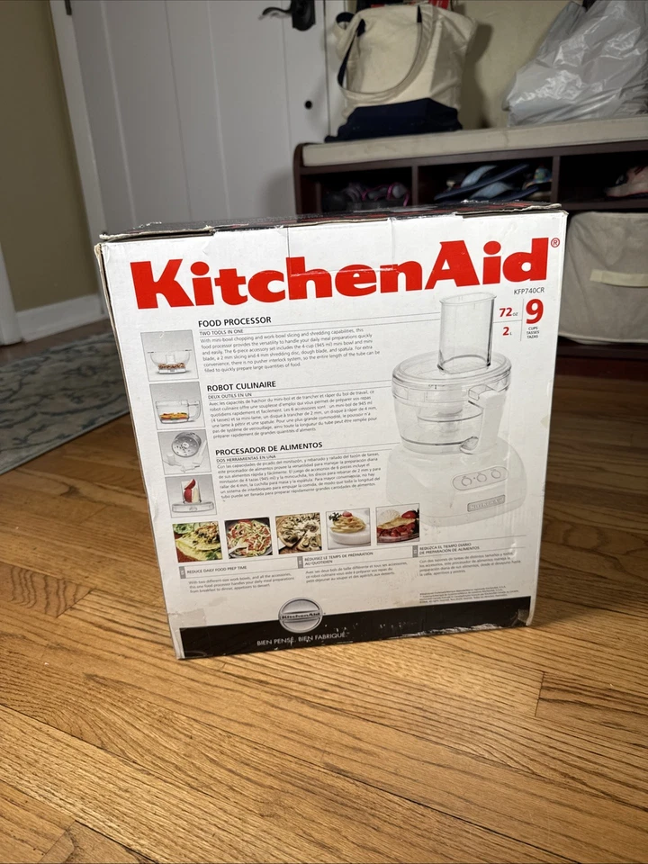 NEW KitchenAid KFP740CR 9-Cup (72oz) Chrome Food Processor - Image 3 of 4
