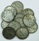 MIXED DATE AND MINT WALKING LIBERTY LOT! 12 COINS TOTAL! BEAUTIFUL! NR #P2247