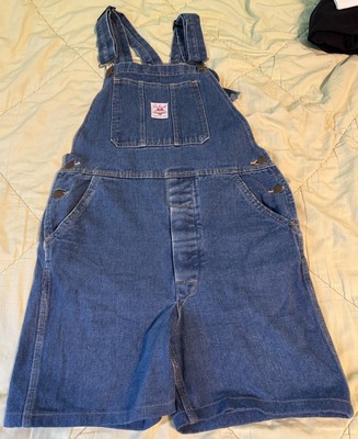 Vtg 1960's Carhartt Denim Overalls Shorts Men's Sz. 32 Made in