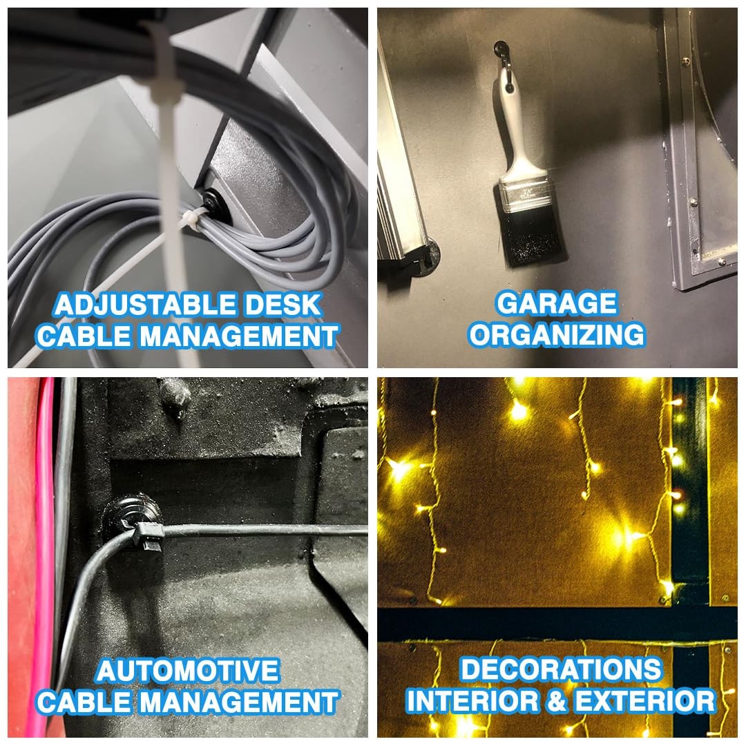 Mag Daddy Magnetic Cable Tie Mount - Small (Pack of 10, Black)