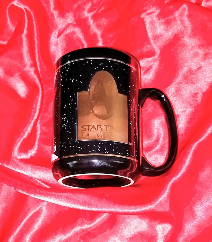 Vintage 1996 Paramount Star Trek 30 Year Black & Gold Coffee Mug Cup NEW w/o box