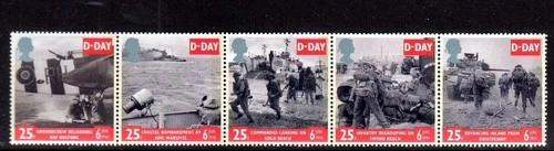 GREAT BRITAIN #1566a 1995 D-DAY 50TH ANNIV. MINT VF NH O.G S/5