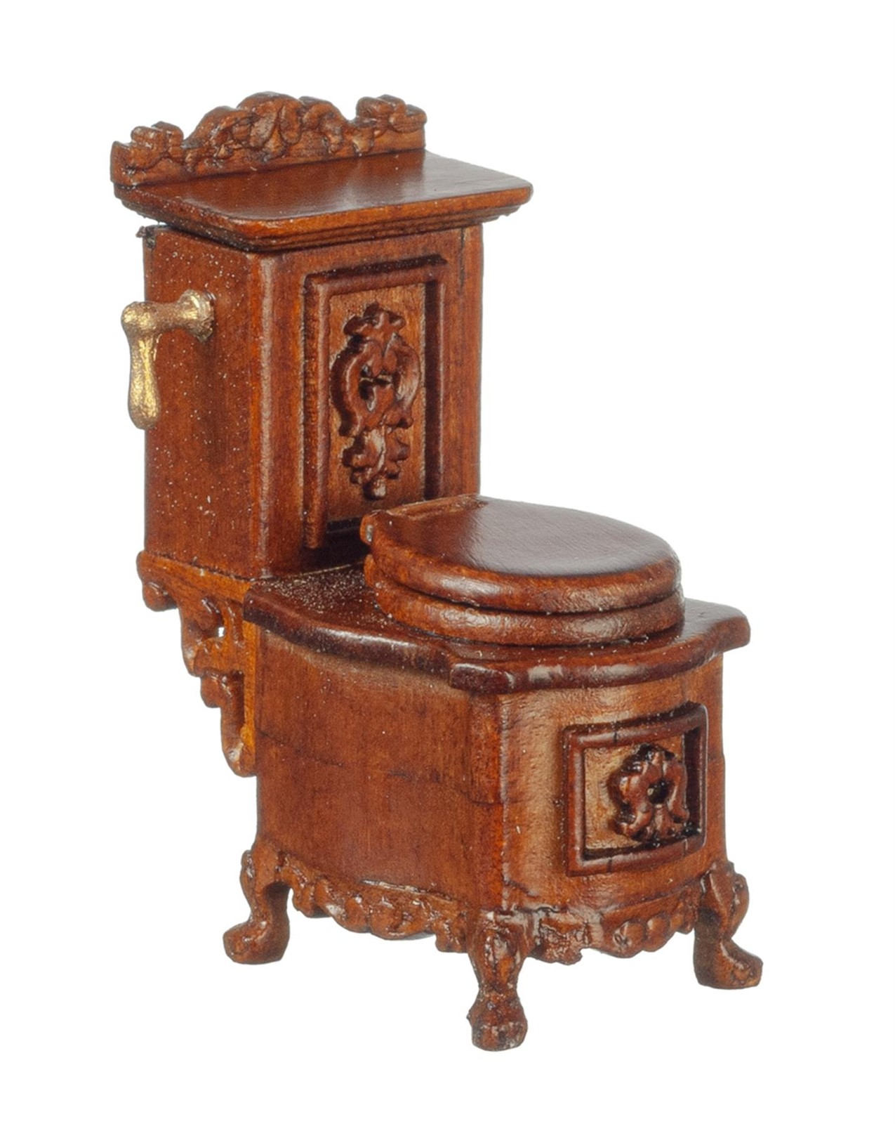 Dolls House Toilet Walnut French Provincial 1:24 Scale JBM Bathroom Furniture
