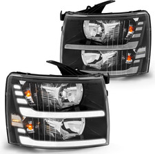 LED DRL Headlight Assembly Fit for 2007-2013 Chevy Silverado 1500 / 2500HD / 350
