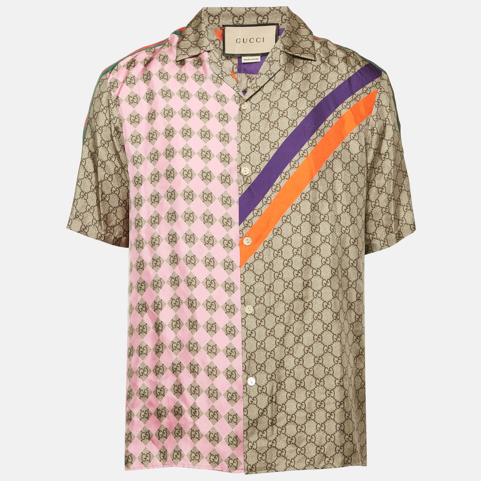 Gucci Multicolor GG Print Bowling Shirt with Button Front