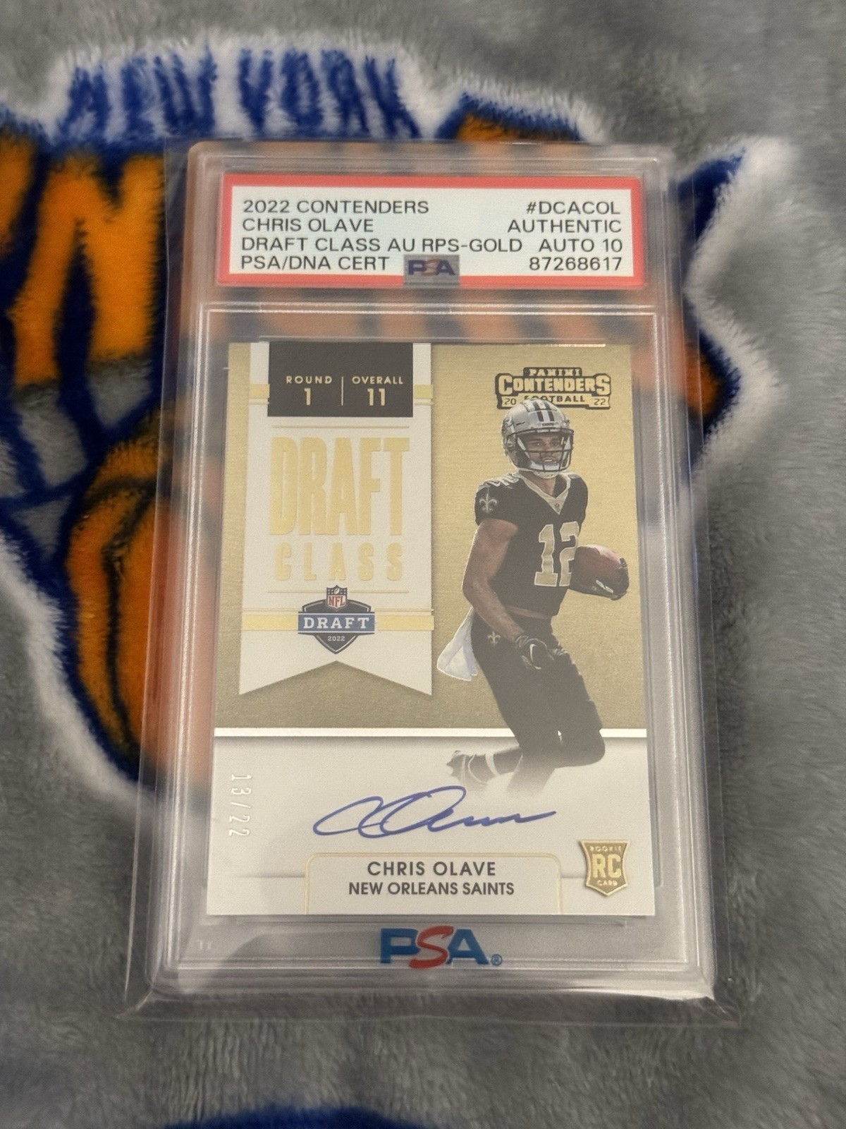 Chris Olave Panini Contenders Draft Class Autographs Rps #DCACOL Gold