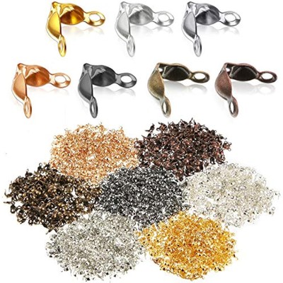 1400 pieces bead tips knot covers bulk clamshell bead tips for jewelry