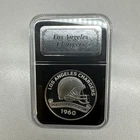 LOS ANGELES CHARGER NFL FOOTBALL 1960 INAUGURAL SEASON .999 SILVER COIN IN CASE