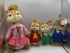 Ty Beanie Babies Alvin & The Chipmunks Simon Theodore Alvin 7” Brittany 12” Read