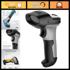 Wireless 1D Bluetooth Barcode Scanner, 2600mAh Battery, 115FT Range, Fast Accu
