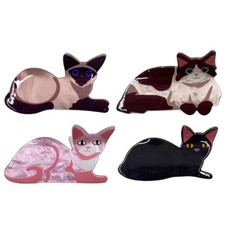 Cute Hair Claw Clip Animal Cat Shape Non-Slip Hairclip Strong Hold Clip for Girl