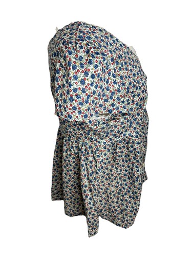 Denim & Supply Ralph Lauren Top L Floral Babydoll Boho Cottagecore Scalloped - Picture 4 of 10