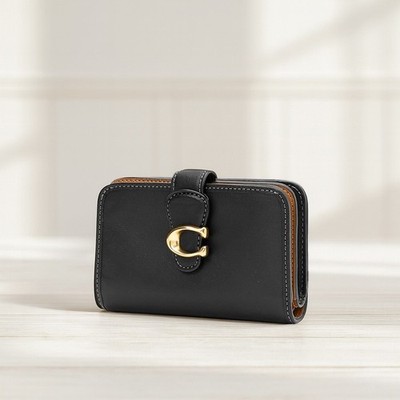 COACH Tabby Medium Wallet Leather Black CA193 outlet New F/S US SELLER