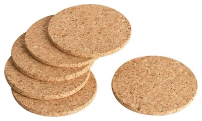 Glas Untersetzer aus Kork | D= 9 cm | 6er Pack | ideal für Gläser | Bierdeckel - Bild 1 von 4