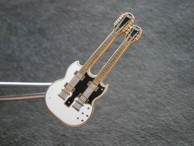 Gibson SG EDS-1275 Doubleneck Guitar Vintage Enamel Lapel Pin Hat Badge 5.7g