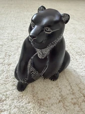 BOMA Canada Inuit Sitting Black Bear Carved Figurine